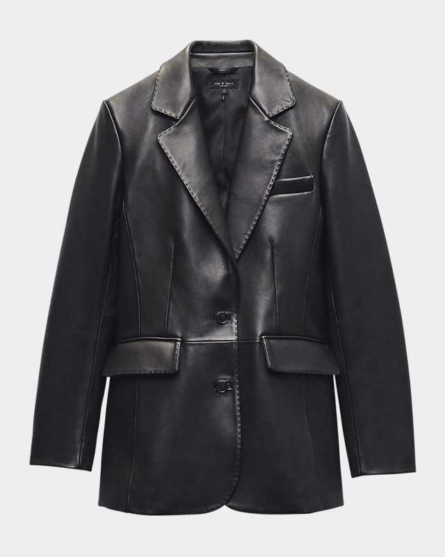 Ash Leather Blazer